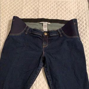 Maternity dark wash skinny jeans